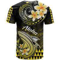 Hawaii T Shirt Polynesian Shark with Kakau Yellow Version - Wonder Print Shop