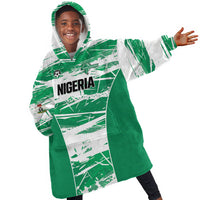 Custom Nigeria 2026 Football Kid Wearable Blanket Hoodie Go Super Falcons