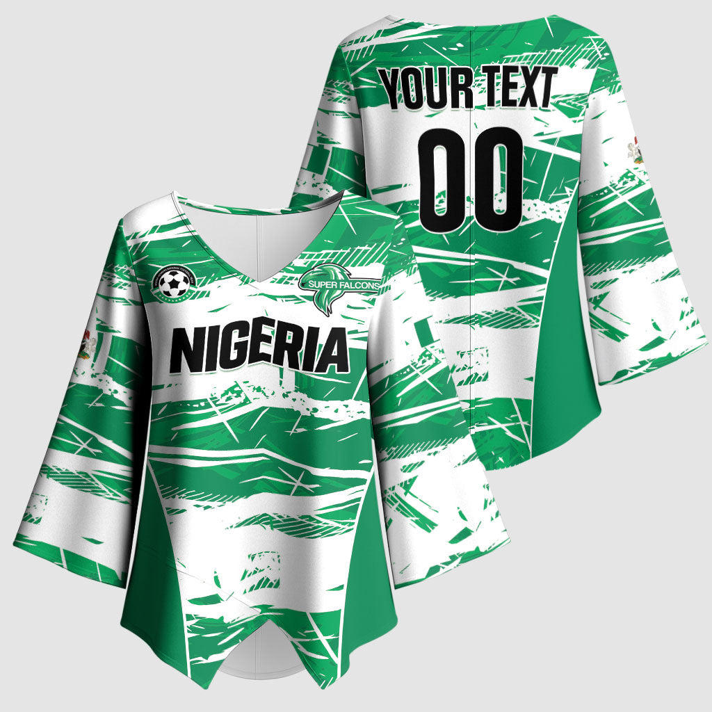 Custom Nigeria 2026 Football Kimono Sleeve Blouse Go Super Falcons