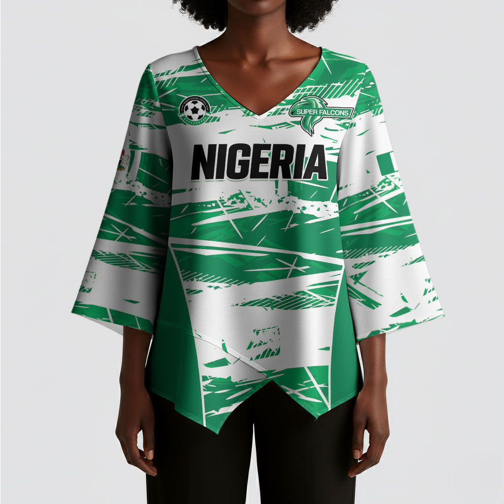 Custom Nigeria 2026 Football Kimono Sleeve Blouse Go Super Falcons