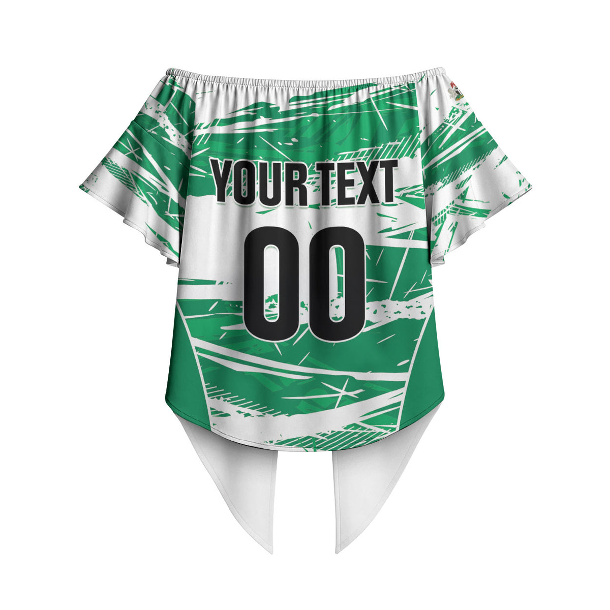 Custom Nigeria 2026 Football Off Shoulder Wrap Waist Top Go Super Falcons