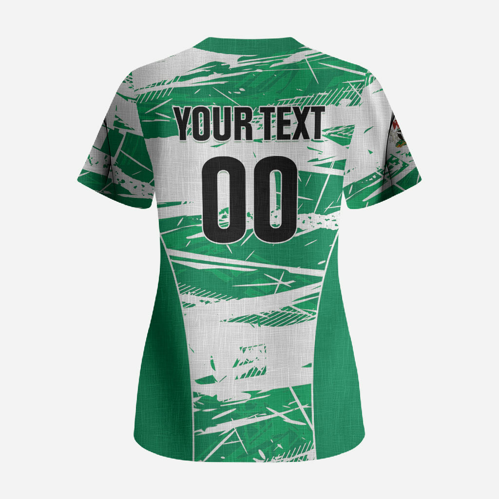 Custom Nigeria 2026 Football Scrub Top Go Super Falcons