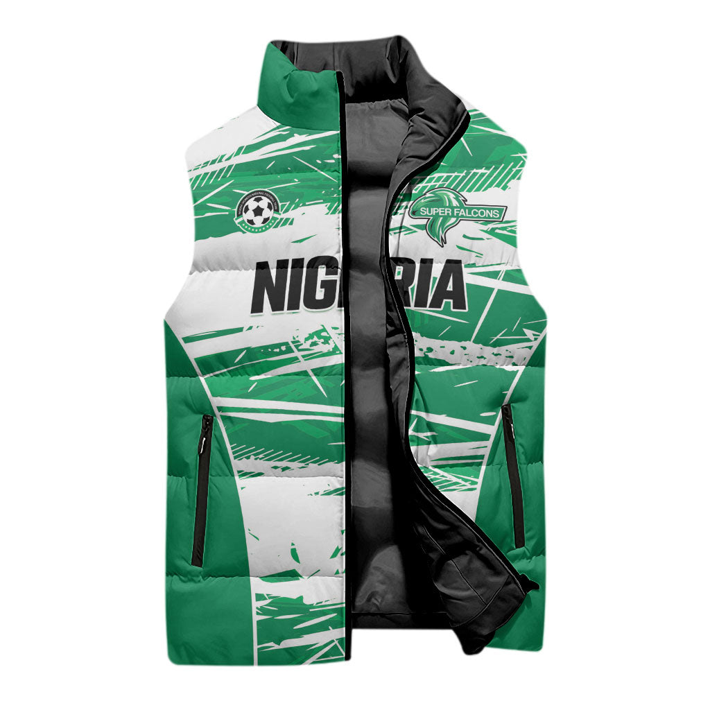 Custom Nigeria 2026 Football Sleeveless Puffer Jacket Go Super Falcons