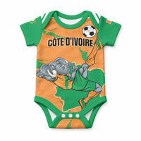 Custom Cote d Ivoire 2026 Football Baby Onesie Ivory Coast Elephants Proud