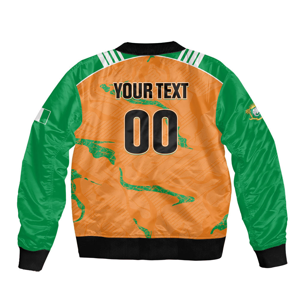 Custom Cote d Ivoire 2026 Football Bomber Jacket Ivory Coast Elephants Proud