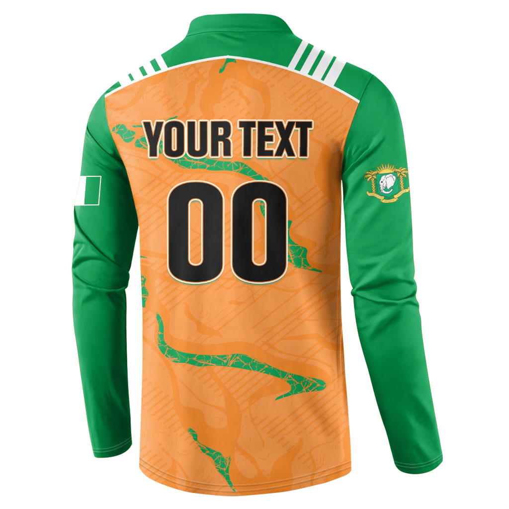 Custom Cote d Ivoire 2026 Football Button Sweatshirt Ivory Coast Elephants Proud