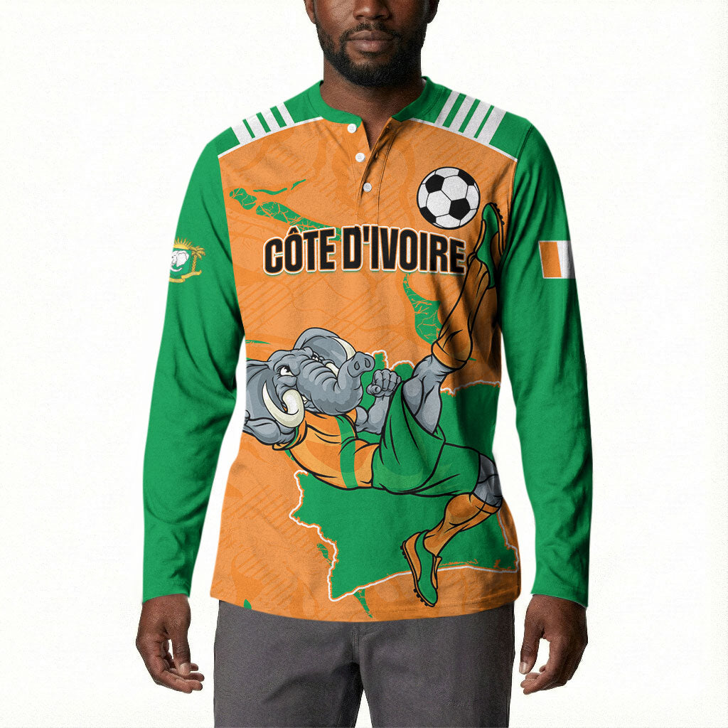 Custom Cote d Ivoire 2026 Football Button Sweatshirt Ivory Coast Elephants Proud