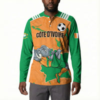 Custom Cote d Ivoire 2026 Football Button Sweatshirt Ivory Coast Elephants Proud