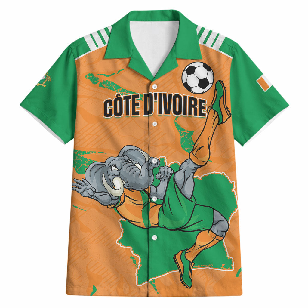 Custom Cote d Ivoire 2026 Football Hawaiian Shirt Ivory Coast Elephants Proud
