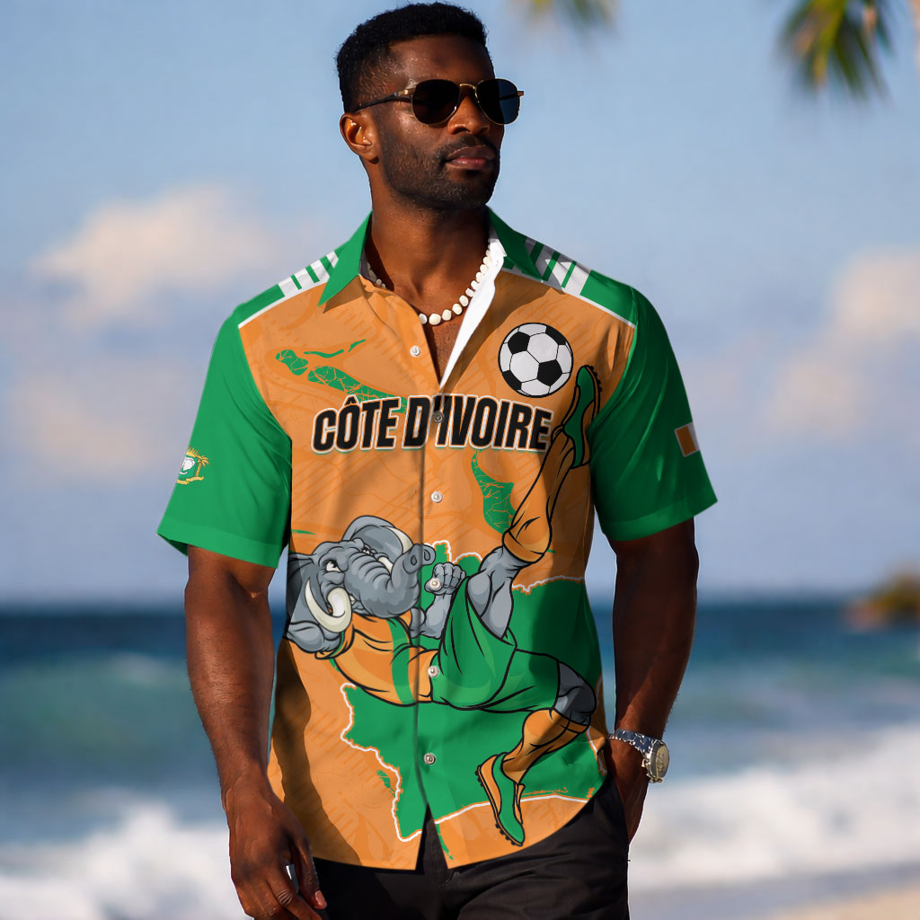Custom Cote d Ivoire 2026 Football Hawaiian Shirt Ivory Coast Elephants Proud