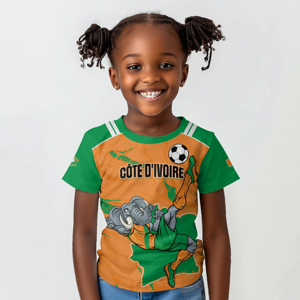 Custom Cote d Ivoire 2026 Football Kid T shirt Ivory Coast Elephants Proud