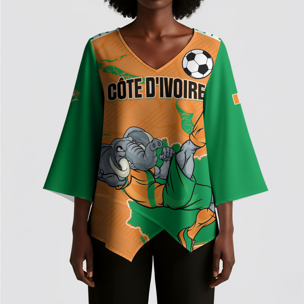 Custom Cote d Ivoire 2026 Football Kimono Sleeve Blouse Ivory Coast Elephants Proud