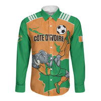 Custom Cote d Ivoire 2026 Football Long Sleeve Button Shirt Ivory Coast Elephants Proud