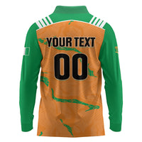 Custom Cote d Ivoire 2026 Football Long Sleeve Polo Shirt Ivory Coast Elephants Proud