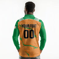 Custom Cote d Ivoire 2026 Football Long Sleeve Polo Shirt Ivory Coast Elephants Proud