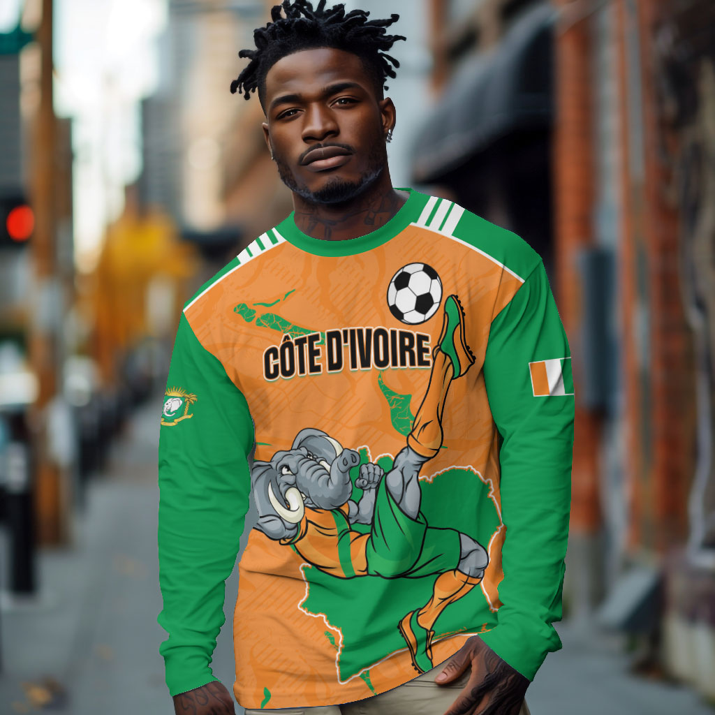 Custom Cote d Ivoire 2026 Football Long Sleeve Shirt Ivory Coast Elephants Proud