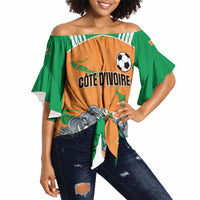 Custom Cote d Ivoire 2026 Football Off Shoulder Wrap Waist Top Ivory Coast Elephants Proud