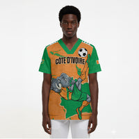 Custom Cote d Ivoire 2026 Football Scrub Top Ivory Coast Elephants Proud