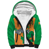 Custom Cote d Ivoire 2026 Football Sherpa Hoodie Ivory Coast Elephants Proud