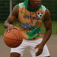 Custom Cote d Ivoire 2026 Football Sleeveless Hoodie Ivory Coast Elephants Proud