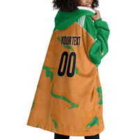 Custom Cote d Ivoire 2026 Football Wearable Blanket Hoodie Ivory Coast Elephants Proud