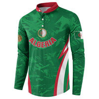 Custom Algeria 2026 Football Button Sweatshirt The Fennecs Go Champions