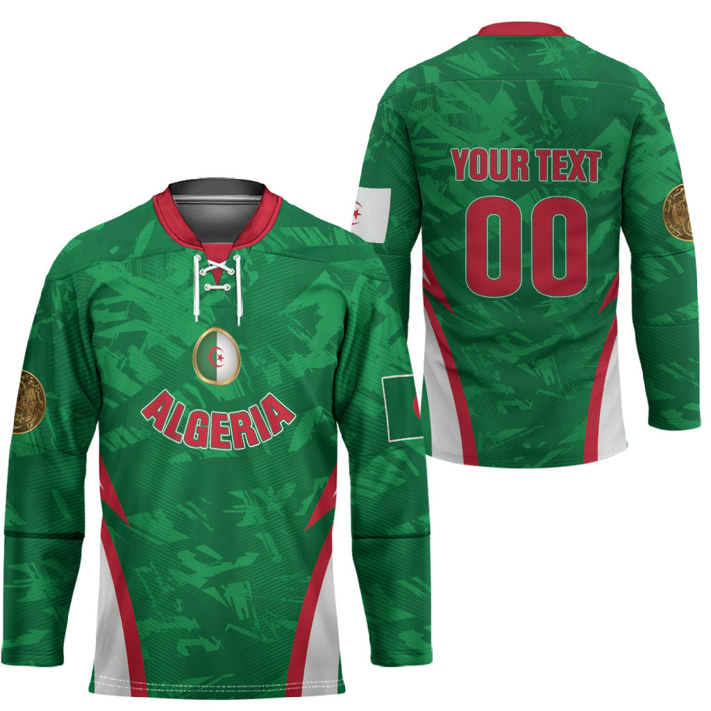 Custom Algeria 2026 Football Hockey Jersey The Fennecs Go Champions