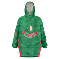 Custom Algeria 2026 Football Kid Wearable Blanket Hoodie The Fennecs Go Champions