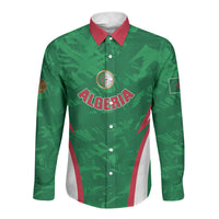 Custom Algeria 2026 Football Long Sleeve Button Shirt The Fennecs Go Champions