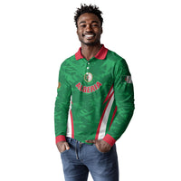 Custom Algeria 2026 Football Long Sleeve Polo Shirt The Fennecs Go Champions