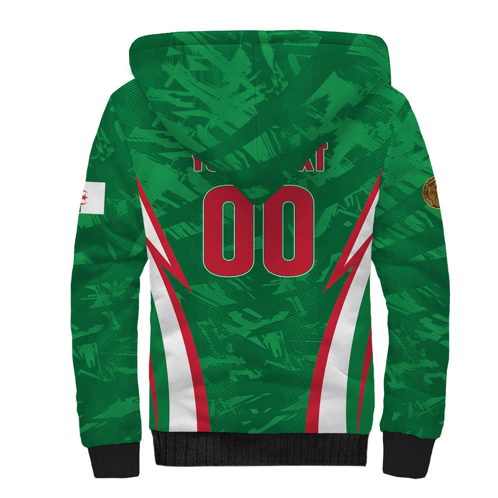 Custom Algeria 2026 Football Sherpa Hoodie The Fennecs Go Champions