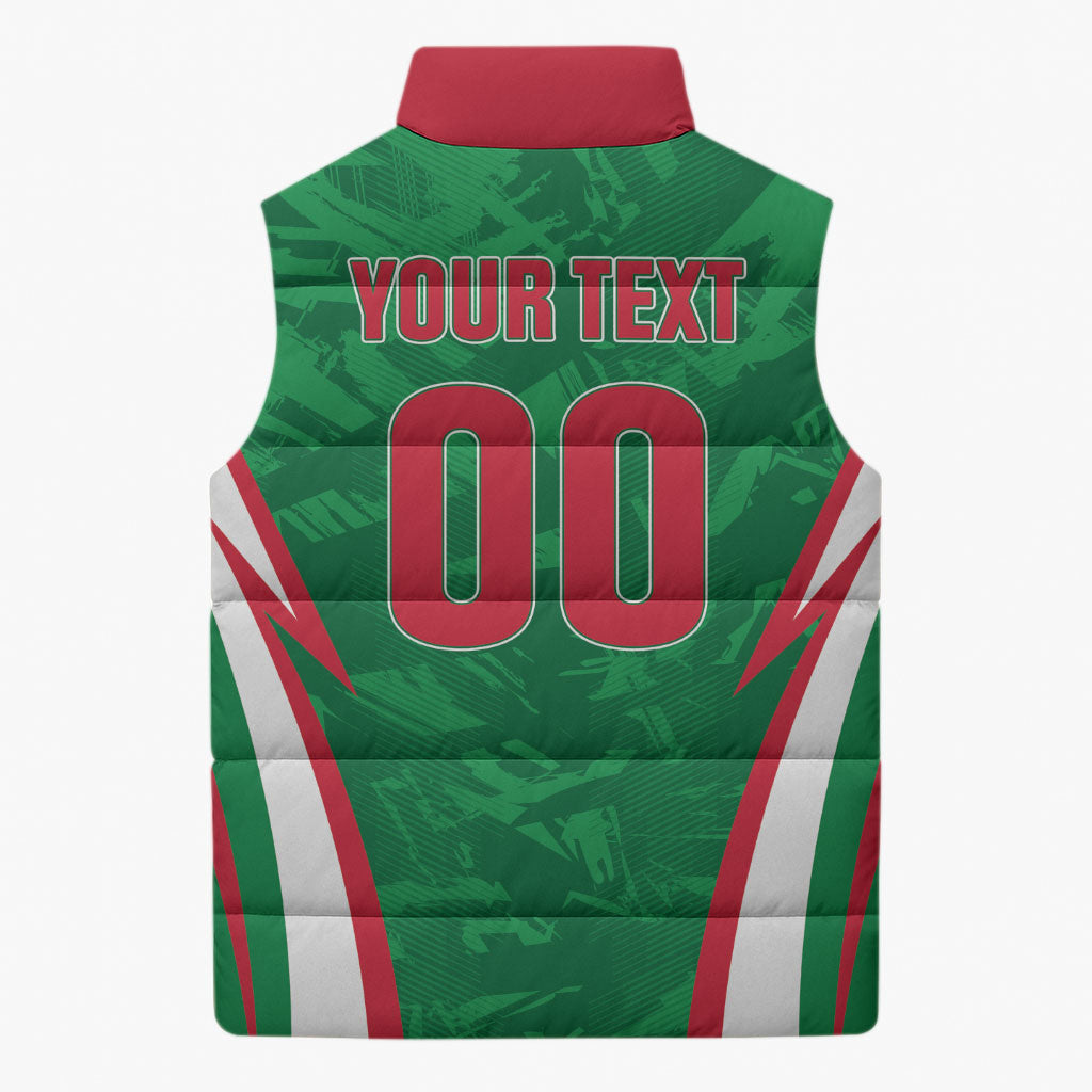 Custom Algeria 2026 Football Sleeveless Puffer Jacket The Fennecs Go Champions