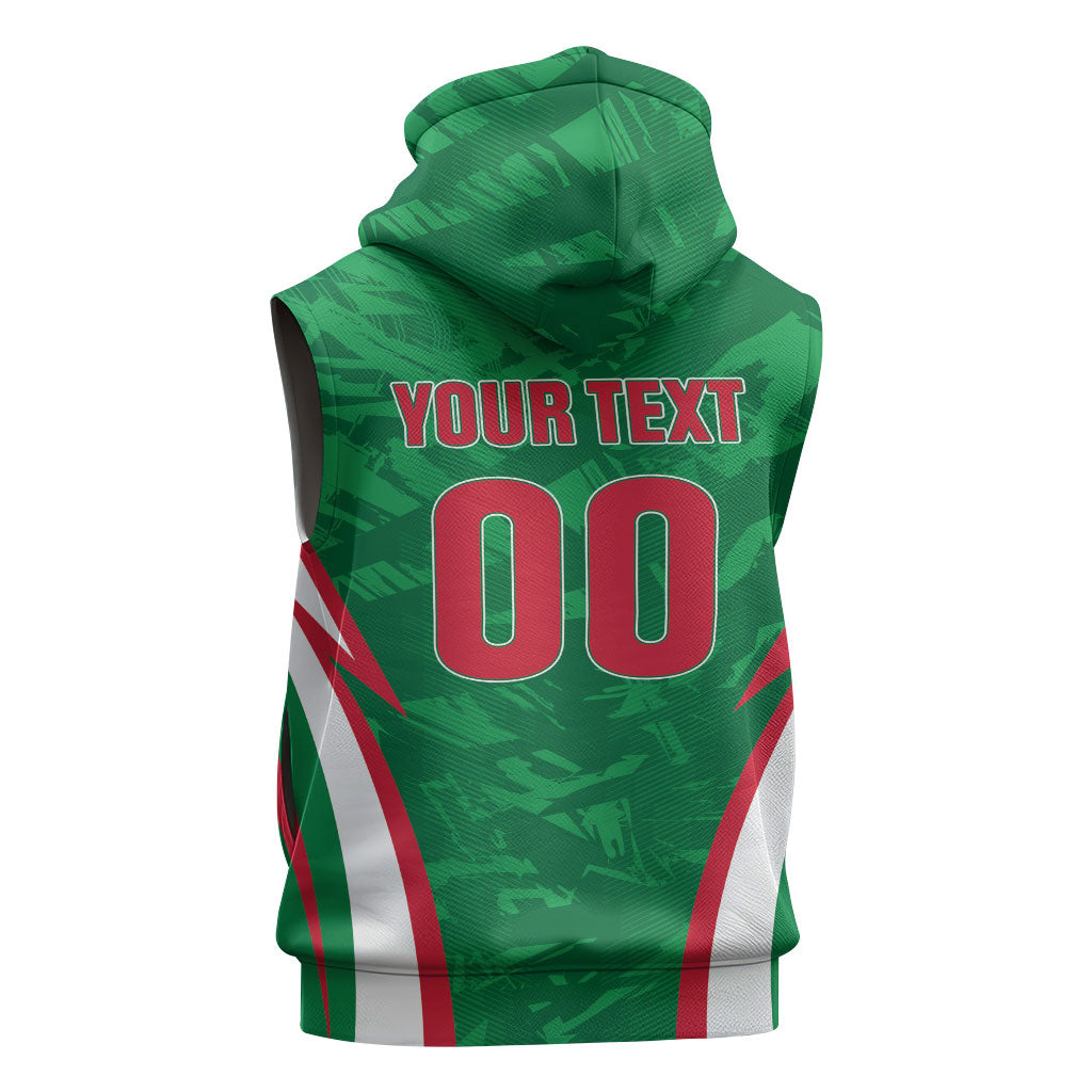 Custom Algeria 2026 Football Sleeveless Zip Hoodie The Fennecs Go Champions