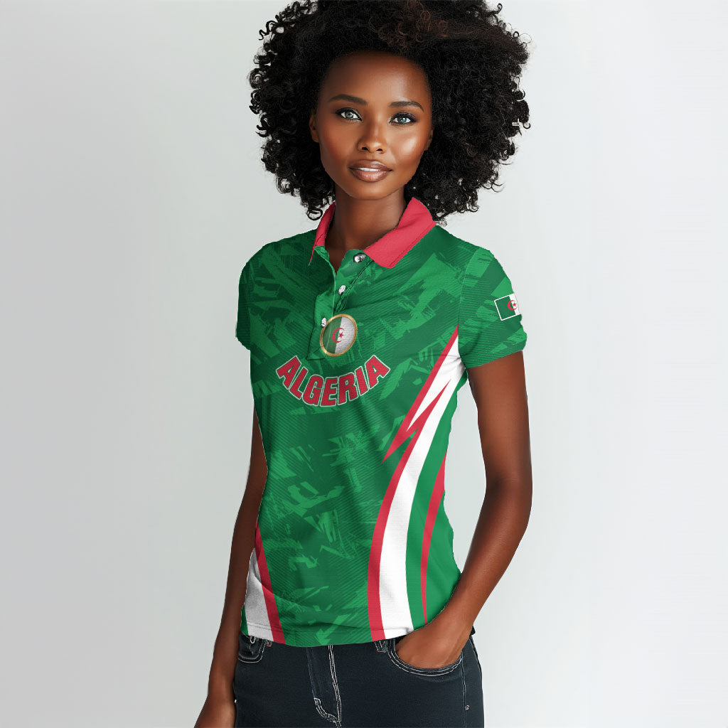 Custom Algeria 2026 Football Women Polo Shirt The Fennecs Go Champions