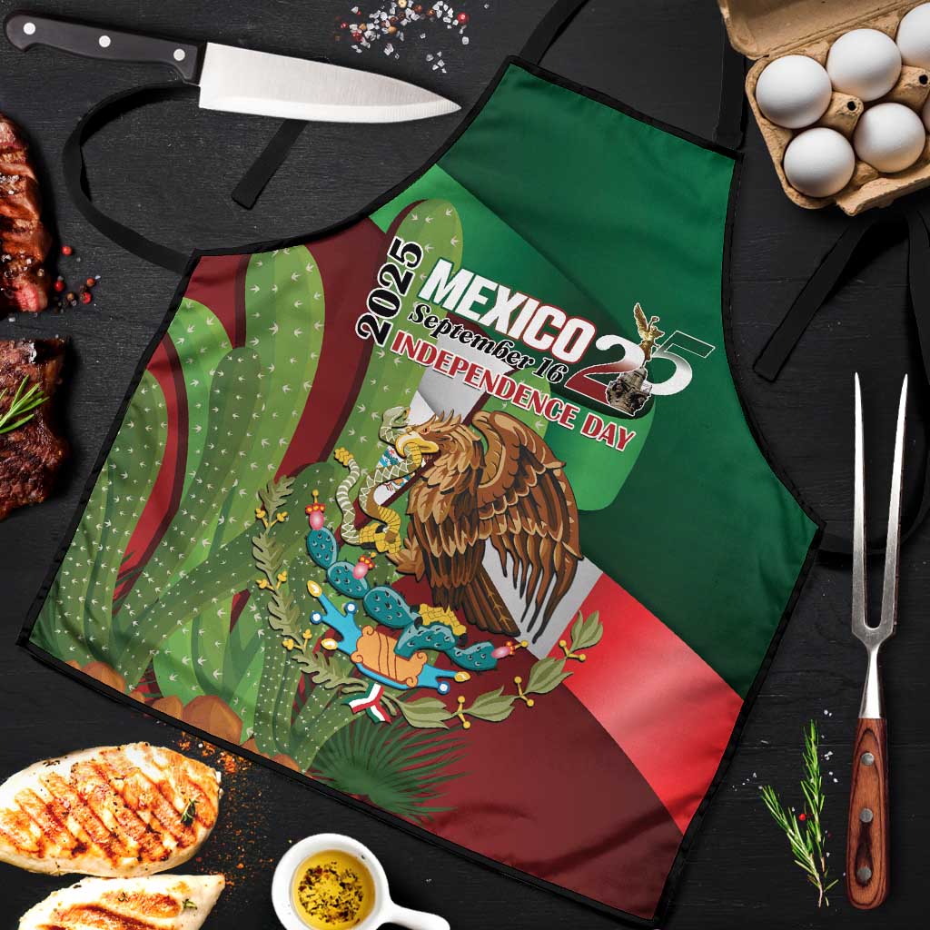 Mexico Independence Day 2025 Apron 215th Anniversary Estados Unidos Mexicanos - Wonder Print Shop
