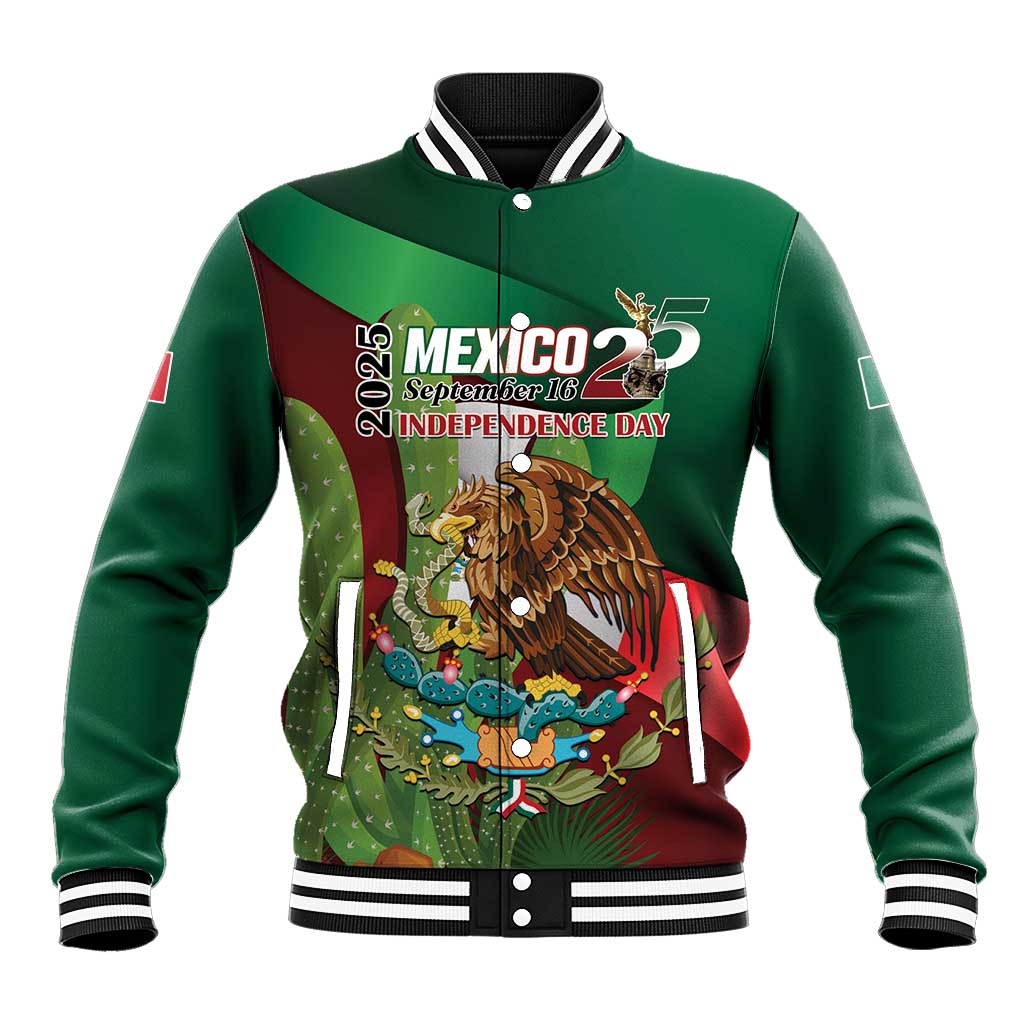 Mexico Independence Day 2025 Baseball Jacket 215th Anniversary Estados Unidos Mexicanos - Wonder Print Shop