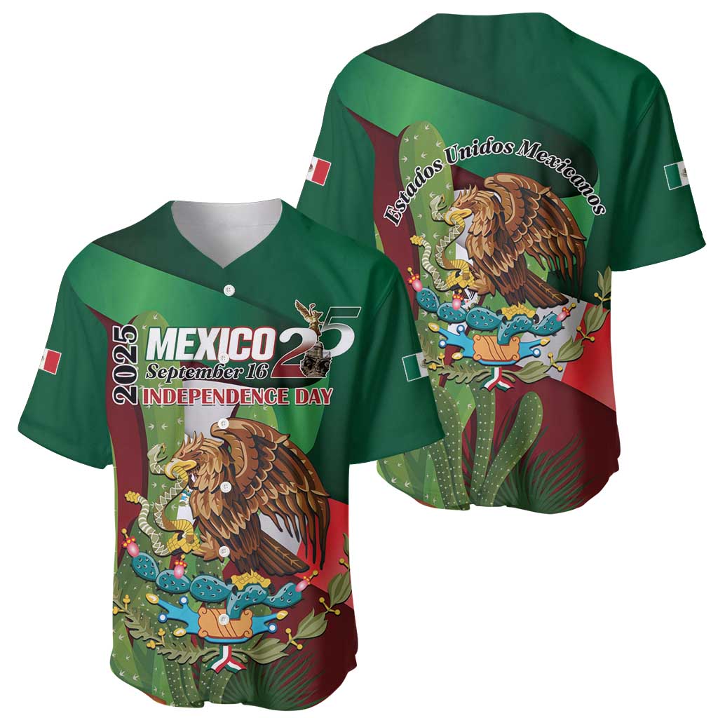 Mexico Independence Day 2025 Baseball Jersey 215th Anniversary Estados Unidos Mexicanos - Wonder Print Shop
