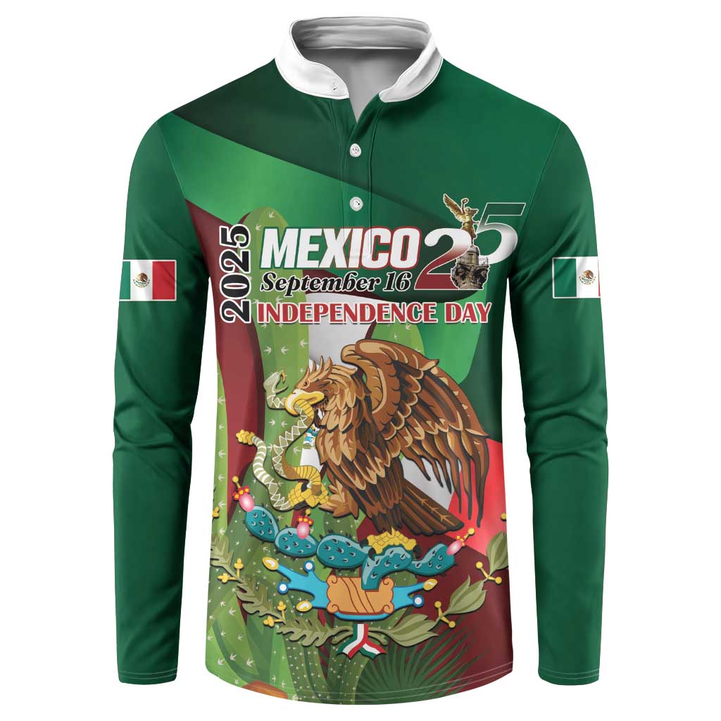 Mexico Independence Day 2025 Button Sweatshirt 215th Anniversary Estados Unidos Mexicanos - Wonder Print Shop