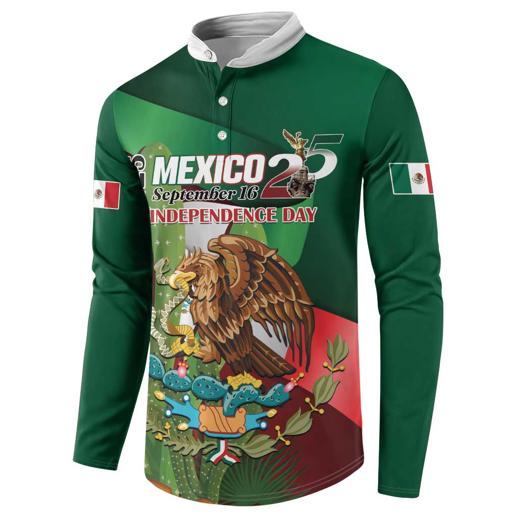 Mexico Independence Day 2025 Button Sweatshirt 215th Anniversary Estados Unidos Mexicanos - Wonder Print Shop