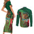 Mexico Independence Day 2025 Couples Matching Short Sleeve Bodycon Dress and Long Sleeve Button Shirt 215th Anniversary Estados Unidos Mexicanos - Wonder Print Shop