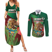 Mexico Independence Day 2025 Couples Matching Summer Maxi Dress and Long Sleeve Button Shirt 215th Anniversary Estados Unidos Mexicanos - Wonder Print Shop