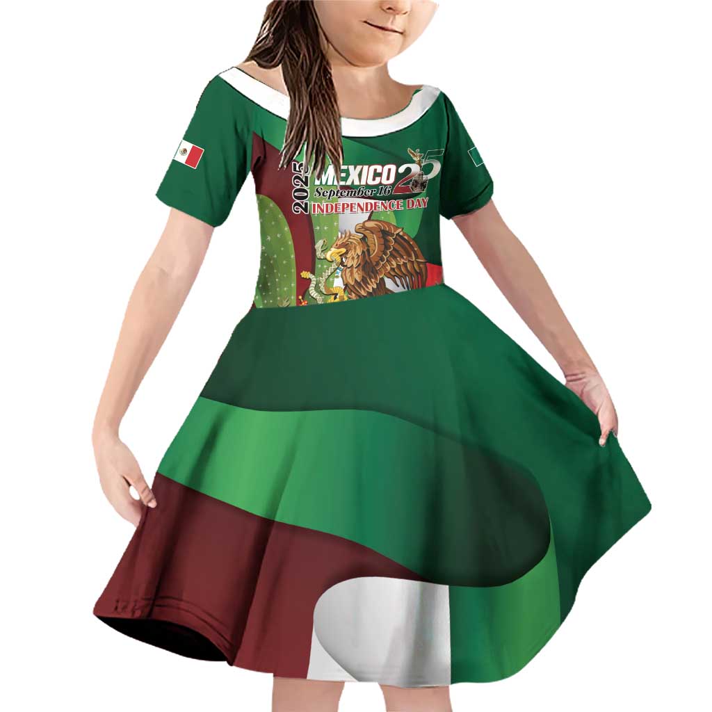 Mexico Independence Day 2025 Family Matching Off Shoulder Short Dress and Hawaiian Shirt 215th Anniversary Estados Unidos Mexicanos - Wonder Print Shop