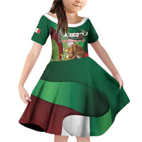Mexico Independence Day 2025 Family Matching Off Shoulder Short Dress and Hawaiian Shirt 215th Anniversary Estados Unidos Mexicanos - Wonder Print Shop