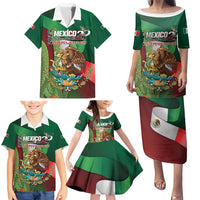 Mexico Independence Day 2025 Family Matching Puletasi and Hawaiian Shirt 215th Anniversary Estados Unidos Mexicanos - Wonder Print Shop