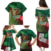 Mexico Independence Day 2025 Family Matching Puletasi and Hawaiian Shirt 215th Anniversary Estados Unidos Mexicanos - Wonder Print Shop