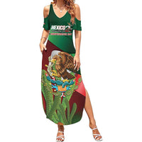 Mexico Independence Day 2025 Family Matching Summer Maxi Dress and Hawaiian Shirt 215th Anniversary Estados Unidos Mexicanos - Wonder Print Shop