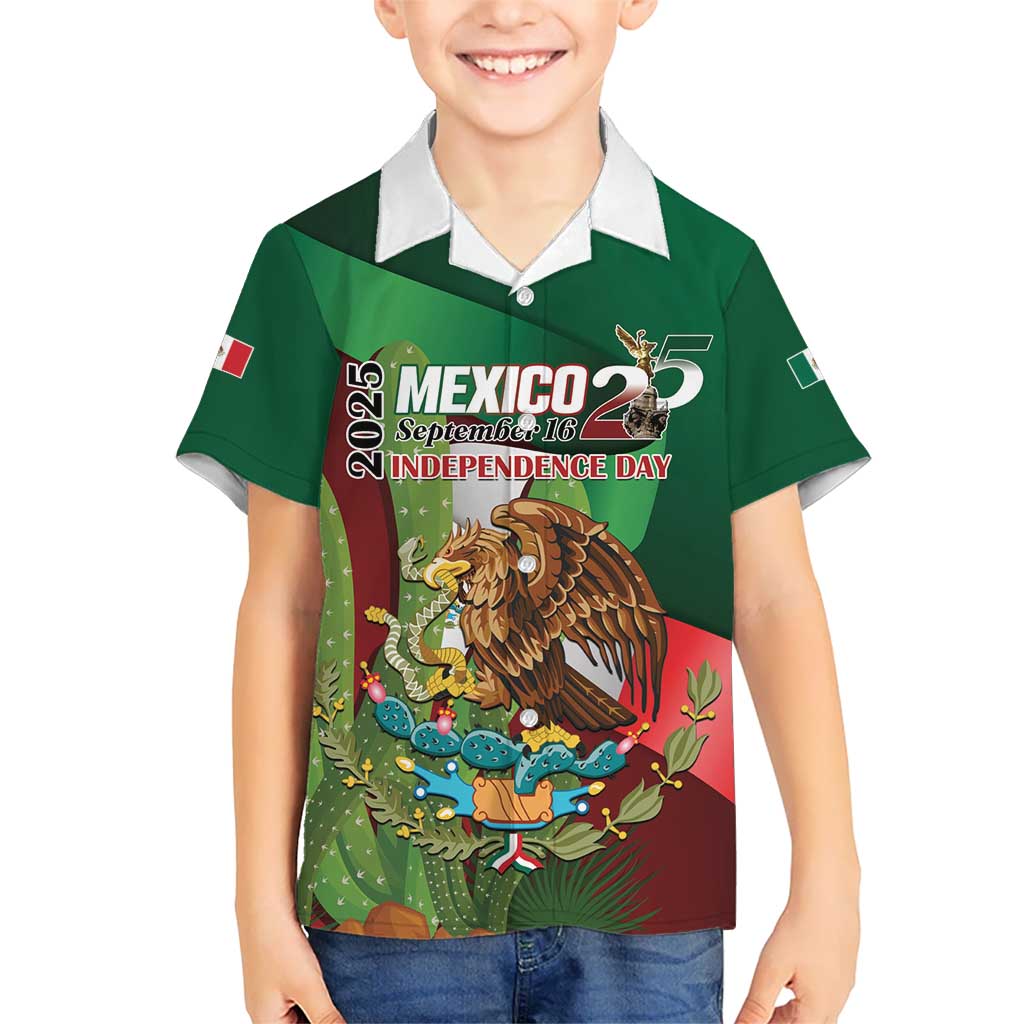 Mexico Independence Day 2025 Kid Hawaiian Shirt 215th Anniversary Estados Unidos Mexicanos - Wonder Print Shop