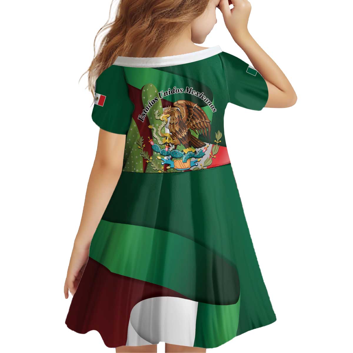 Mexico Independence Day 2025 Kid Short Sleeve Dress 215th Anniversary Estados Unidos Mexicanos - Wonder Print Shop