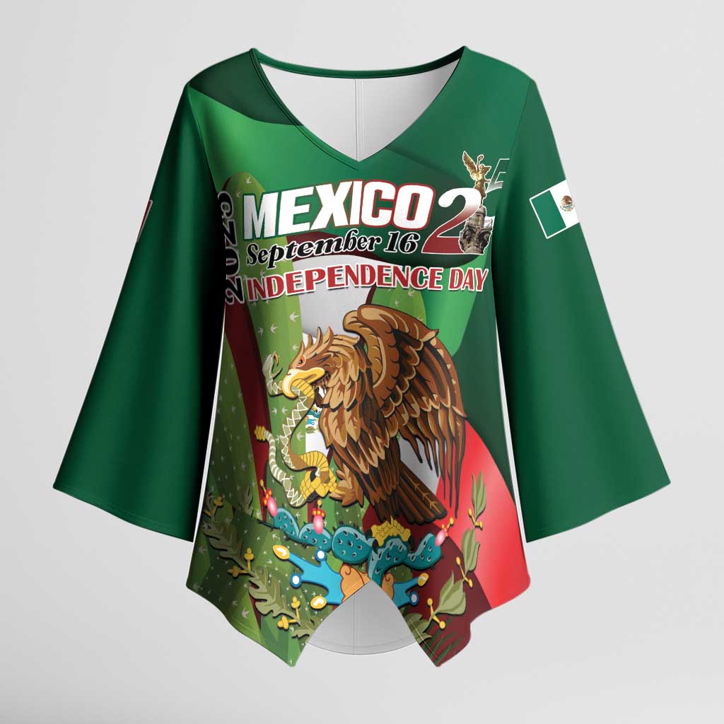 Mexico Independence Day 2025 Kimono Sleeve Blouse 215th Anniversary Estados Unidos Mexicanos - Wonder Print Shop