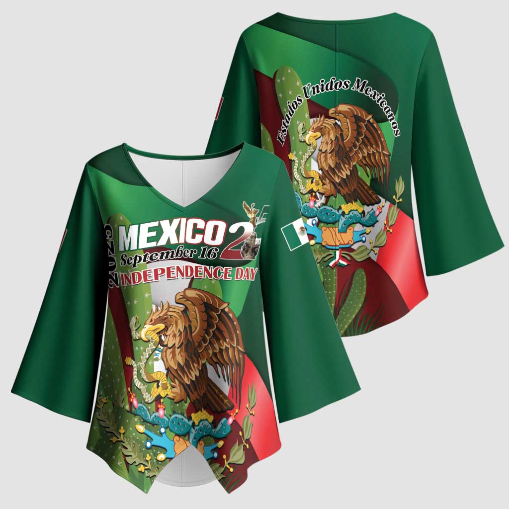 Mexico Independence Day 2025 Kimono Sleeve Blouse 215th Anniversary Estados Unidos Mexicanos - Wonder Print Shop